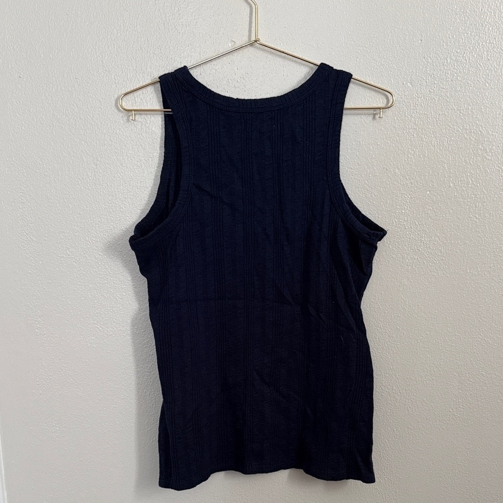 Maurices Dark Blue Textured Tank Top - Picture 4 of 4